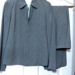 Light Gray and Black pant suit